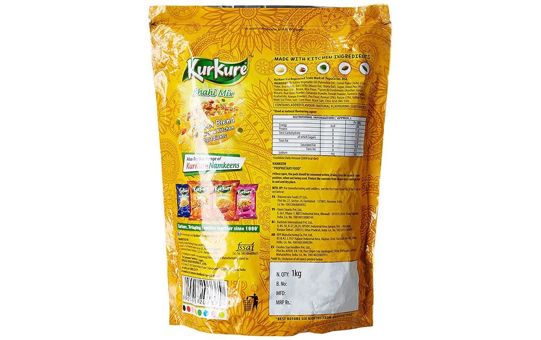 Kurkure Shahi Mix Namkeen    Pack  1 kilogram